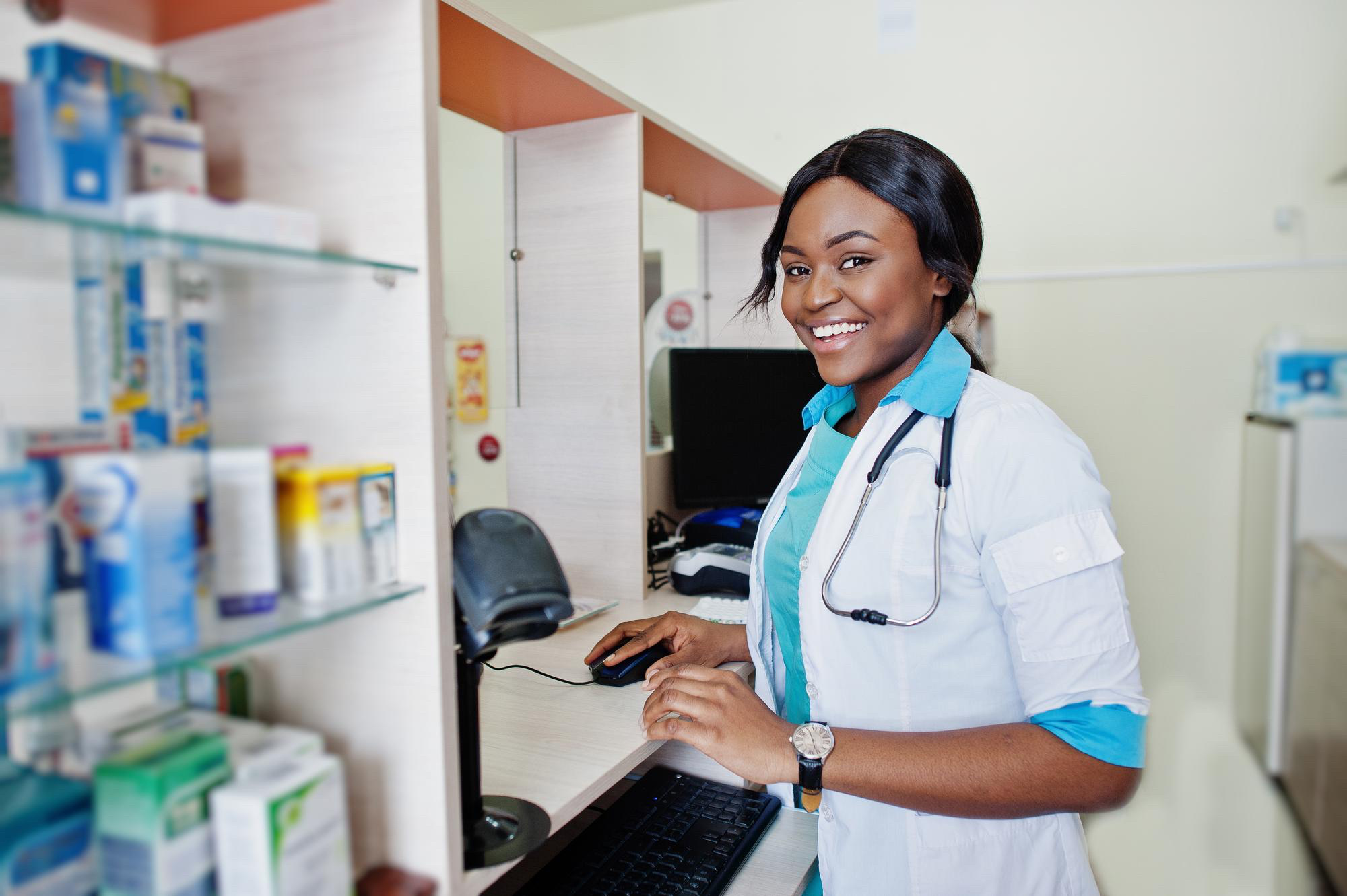 african-american-pharmacist-working-drugstore-hospital-pharmacy-african-healthcare